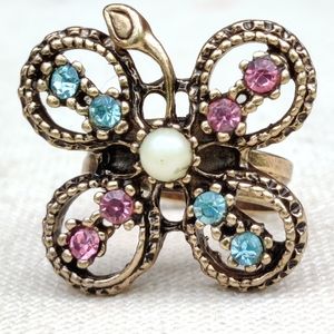 Vintage Uncas mid century Butterfly ring